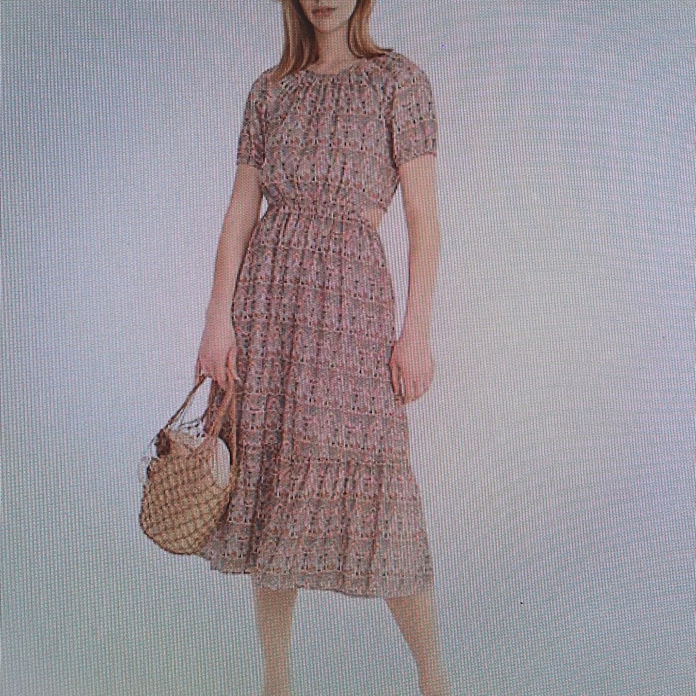 Jcrew side cutout organic cotton dress